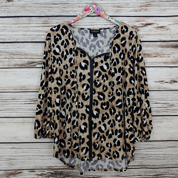 Liz Claiborne Tops - Liz Claiborne Career leopard print blouse top XL